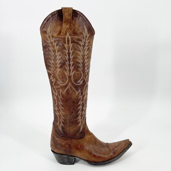 Old Gringo Women’s 8 Mayra Brass Brown Knee High Tall Western Cowgirl Boots - Picture 2 of 13